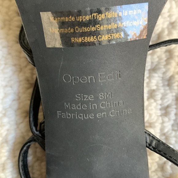 Vegan Leather Black sandals - Picture 5 of 5